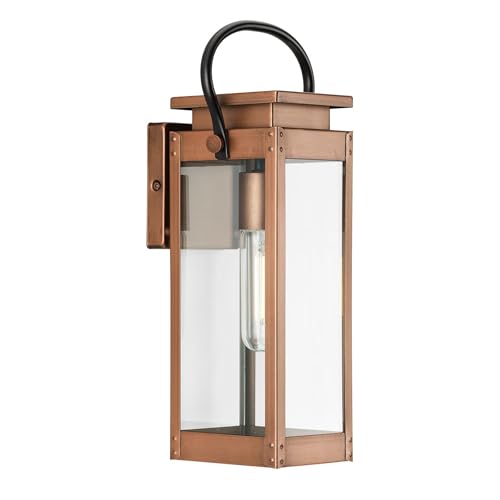 Progress Lighting P560004-169 Union Square Outdoor Wall Lantern, 1-Light 100 Watts, Antique Copper
