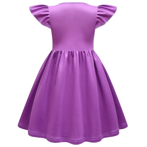 Girls Cute Dress Cartoon Flutter Sleeve Dresses Novelty Halloween Outfits2