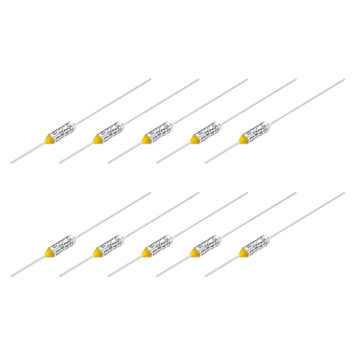 QUARKZMAN 20 Piezas Fusible Térmico de Temperatura de Metal RY142 142 °C 287.6 °F 15A 250V Fusible Térmico de Corte para Motor Transformador Aparato Eléctrico Industrial y Doméstico