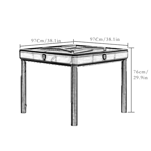 Mesa automática de mahjong SXTL, plegable, 96 cm miniatura 2