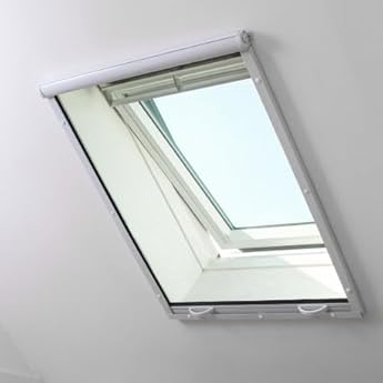 Foto di Zanzariera avvolgibile in alluminio per finestra del tetto L 100 cm x H 120 cm, colore: Bianco