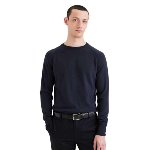 Dockers Herren Crewneck Sweater Wool Sweater, Navy Blazer, XXL