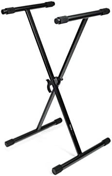 Gator Frameworks Single Brace X-Style Keyboard Stand with Adjustable Height and Leveling Feet (GFW-KEY-1000X)