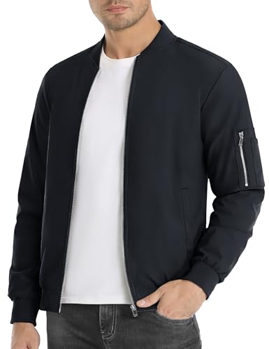 MAGNIVIT Men's Lightweight Bomber Jacket Windbreaker Casual Fall Spring Outdoor Coat4