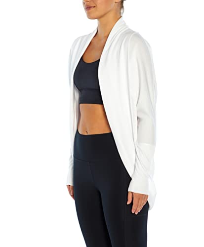 Marika Women's Standard Reset Open Front Cardigan Sweater, White, Small #TOP1