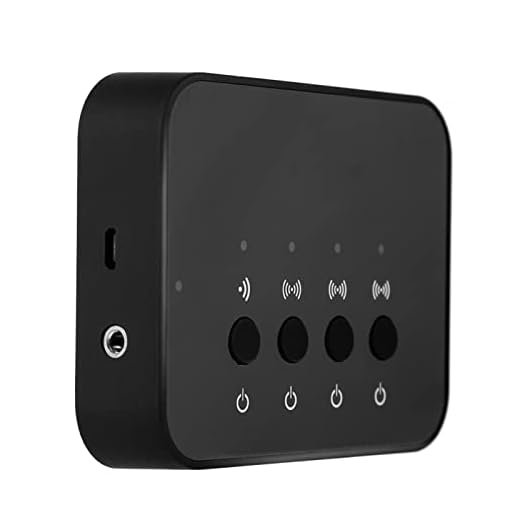 Ejoyous BW-107 Bluetooth Splitter, Audio Bluetooth Adapter 1 in 3 Out Bluetooth 4.0 Transmitter Receiver Wireless Stereo Audio Adapter 3.5mm Wire/Wireless Connection for Home Speakers/TV/Phones
