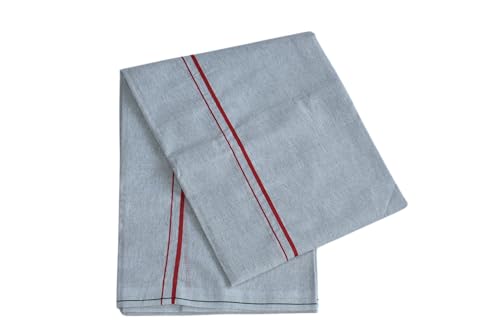 Image of Pure Cotton Dhoti for Men (1.28 x 1.87 m) | Solid Panchalu with Varied Small Color Border | Kerala Cotton Veshti, Khadi Dhoti | Lightweight Pooja & Temple Wear