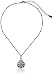 1928 Jewelry Black-Tone Filigree Pear Shape Adjustable Pendant Necklace, 16"