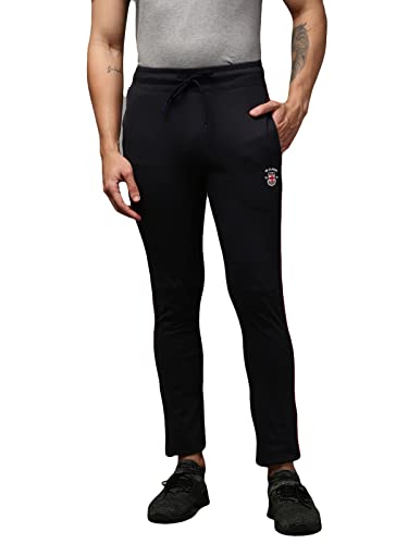 Image of ONN UK Classic Men's Premium Combed Cotton Track Pant | Smooth Feel, Extra Sweat Absorbent Loungewear | Regular Fit Solid Track Pant with Dual Side Pockets with one Side Zipper