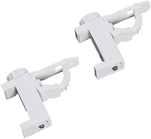 2Pcs Barre Transversale RéGlable Support De Support De Pince Porte-Rideaux Tringle à Rideaux Support De Stockage De Serviette Support Crochet pour Organisateur