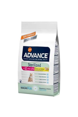 ADVANCE Sterilized - Croquettes pour Chat Stérilisé Senior avec Poulet et Orge - 3 x 1,5Kg - Total...