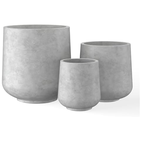 Kante Modern Round Concrete Planter Set Cover