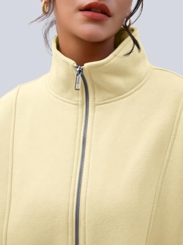 Image of AUTOMET Women's Quarter Zip Oversized Sweatshirt Fleece Mock Neck Pullover