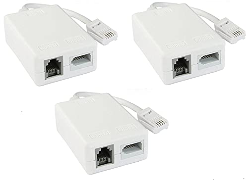 Alida Systems ® - ADSL-Mikrofilter mit Kabel für BT-Breitband-ADSL-Router - 3 Stück Cover
