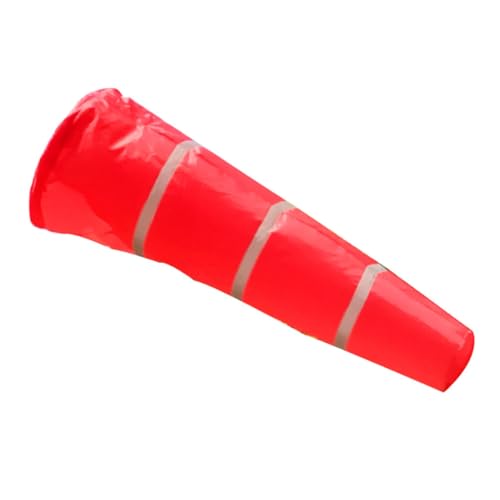 YARNOW Manga de Viento Reflectante a Prueba de Lluvia F-50 de 150 CM Roja y Blanca para Jardín y Hogar Colgante para Bolsa de Dirección Indicador de Dirección y Fuerza del Viento