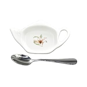 Wskc Teekanne Porzellan Teebeutelablage Set 2-tlg