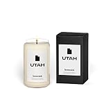 Homesick Premium Scented Candle, Utah - Scents of Spruce Needles, Cinnamon, 13.75 oz, 60-80 Hour Burn, Natural Soy Blend Candle Home Decor, Relaxing Aromatherapy Candle
