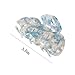 Blue Leaf Hair Claw Clip 3.5 Inch Strong Grip Hair Clip French Design Women Girls Hair Styling Accessories for Thick Thin Hair
