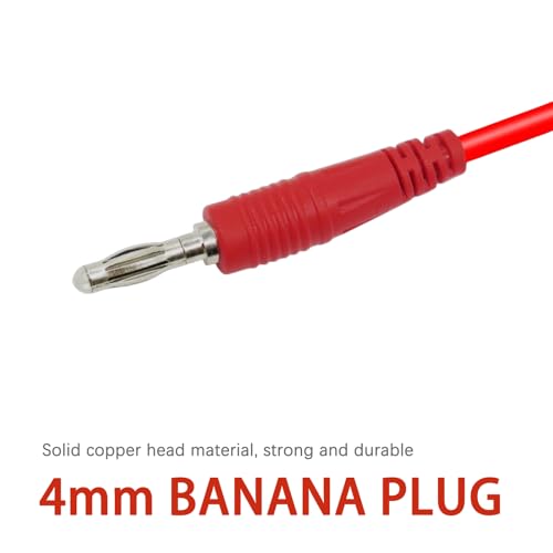 Image of 2Pcs Alligator Clips Electrical, 4mm Banana Plug to Alligator Clip, Test Leads with Alligator Clips 3.3Feet