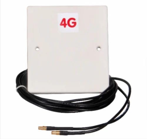 Image of AduTronix 4G External MIMO Antenna, White ABS, 28dBi Gain, Wireless Connectivity, 10W Power, CRC9 Connector, Solves Range Problem in Remote Area