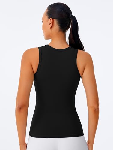 JOYSPELS Workout Tank Tops for Women - Butter Soft High Neck Athletic Gym Yoga Pilates Tank Tops2