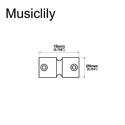 Musiclily Pro 18mm Steel Bass Bridge Saddles for 5-String Precision and Jazz Bass, Black (Set of 5) - Image 2