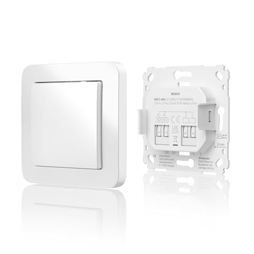 Bosch Smart Home Wandschalter für smarte Aktoren, platzsparender Einbau in die Gerätedose, für Bosch Smart Home Licht-/ Rollladensteuerung II, Relais oder Dimmer