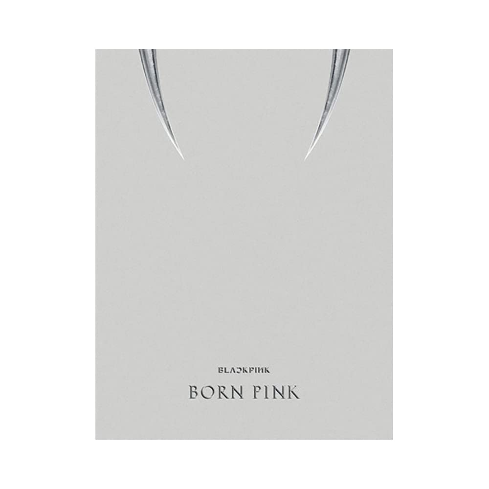 BLACKPINK - [BORN PINK BOX SET ver.] (GRAY Version) 2nd Album CD+Photobook+Envelope+Lyrics Paper+Large Photocard+Postcard+Instant Films+Selfie Photocard+(Extra BLACKPINK 5 Photocards+Pocket Mirror)