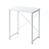 イーサプライ ワークデスク シンプル ホワイト 平机 作業台 木製 幅60cm 奥行45cm EZ1-DESKF014