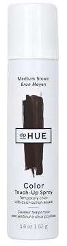 dpHUE Color Touch-Up Spray, Medium Brown - 1.8 fl oz - Temporary Hair Color to Fill In & Cover Grays - Fast-Drying Formula - Vegan, Cruelty Free