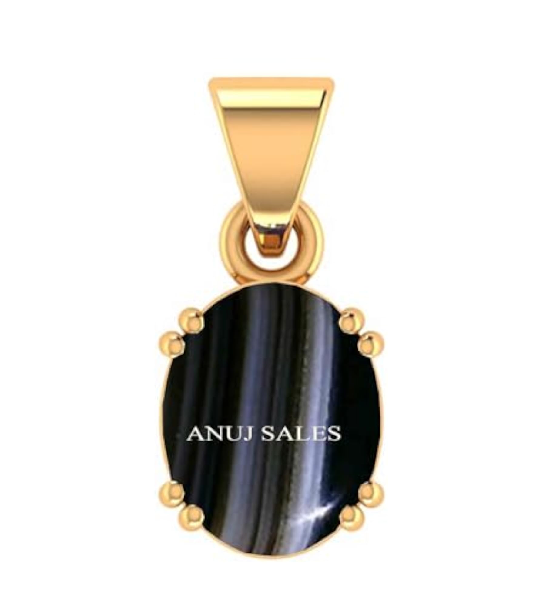 Panchdhatu Plated Adjustable Ring with 11.25 Ratti Onyx Hakik Stone
