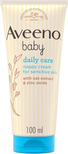 Aveeno Baby Daily Care Nappy Cream (1x 100ml) Gentle Cream to Soothe Delicate Skin a Preventative Nappy Rash Lotion with Long-Lasting Protection Suitable for Sensitive Skin Prone to Baby Eczema