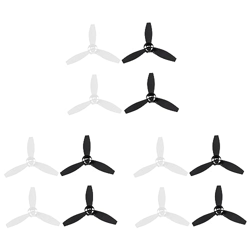 TsoLay 12 Hélices Accessoires Lames de Pièces de Rechange pour Parrot Bebop 2 Drone Noir Blanc