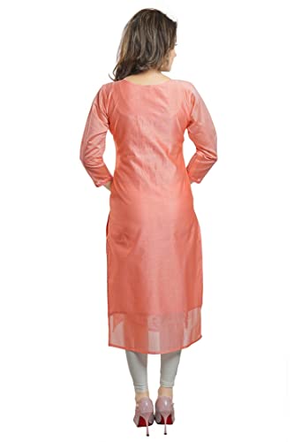 Image of DARIKA Designer wear Silk Kurti for Women Solid in Plus Size & Small Size.