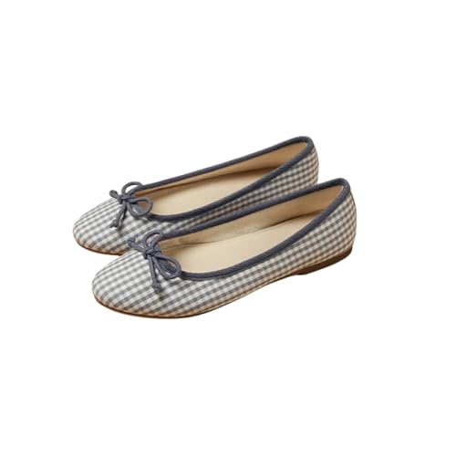 Image of Theater Swans Casual Ballet Flats for Women | Stylish Slip-on Ballerina with Bow Detail | Lightweight Comfortable Footwear with Cushioned Insole