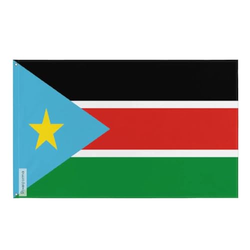 Drapeau Soudan du Sud grand format en polyester avec œillets Pixelforma