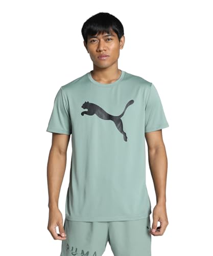 Puma M TAD Essentials Solid Cat Tee (CF Big Cat), Magliette Unisex - Adulto, Green Moon,