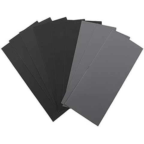 Pceewtyt 9 Pcs 3000 5000 7000 High Grit Wet and Dry Sandpaper Assortment Drywall Sanding Paper 9 X 3.6 Inch for Car Paint Auto Body Automotive Polishing Cover