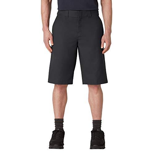 Dickies Men's Big-Tall 13 Inch Flat Front Active Waist Twill Short, Black, 46