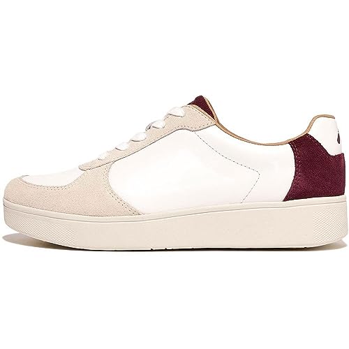 Fitflop Rally Leather & Suede New Device, Zapatillas Mujer, Raisin Purple, 39 EU