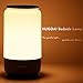 HUGOAI LED Table Lamp, Bedside Lamp, Nightstand Lamps for Bedrooms with Dimmable Whites, Vibrant RGB Colors and Memory Function, No Flicker, Grey