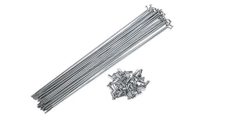 Rayons de vélo 14G acier 220mm avec écrous laiton pour rayonner une roue de VTT ou VTC coudé