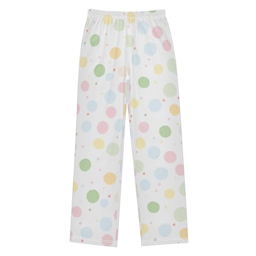 Boys' Pants Polka Dot Colorful Long Bottoms Jogger Pants Elastic Waist Trousers with Pockets S-XL