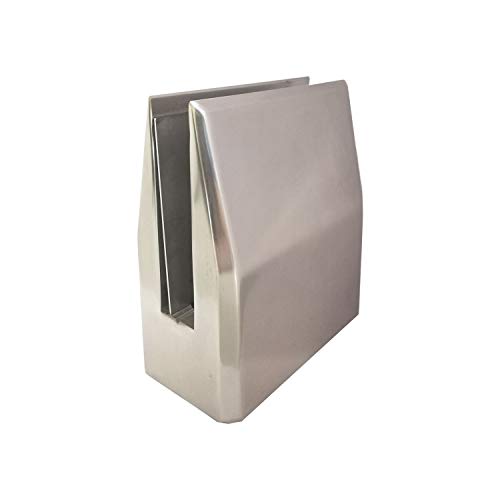 Soporte de aluminio para paragolpes de cristal de suelo - Pinza de cristal para enganchar balaustres sin necesidad de taladrar el cristal Cover