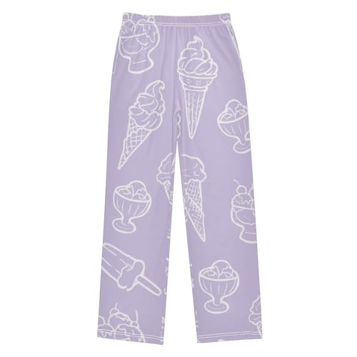 Boys' Pants Ice Cream Popsicles Lilac Purple Long Bottoms Jogger Pants Elastic Waist Trousers with Pockets S-XL