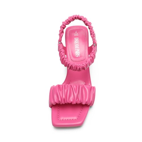 Image of DREAM PAIRS Kitten Heels for Women Comfortable Low Heels Sandals Suqare Open Toe Cute Wedding Party Evening Prom Dance Strap Dress Pump Sandals Shoes