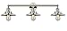 Innovations 205-PN-S-M1-LED 3 Light Vintage Dimmable LED Adjustable Bathroom Fixture, Polished Nickel