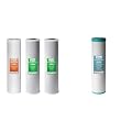 iSpring F3WGB32B 4.5” x 20” 3-Stage Whole House Water Filter Replacement Pack Set & Whole House Water Filter Cartridge, Iron & Manganese Reducing Water Filter