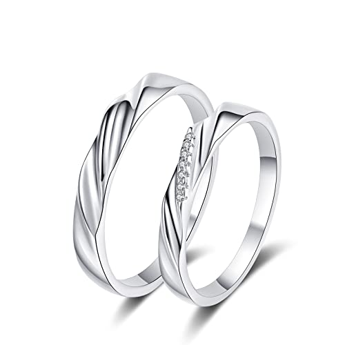 Moissanite Bague Argent Véritable KnSam : Alliance Mariage et Anneau Vagues Fantaisie