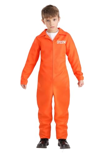 Disfraz infantil de uniforme naranja de prisión miniatura 1